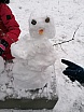 Die 1c baut Schneemänner